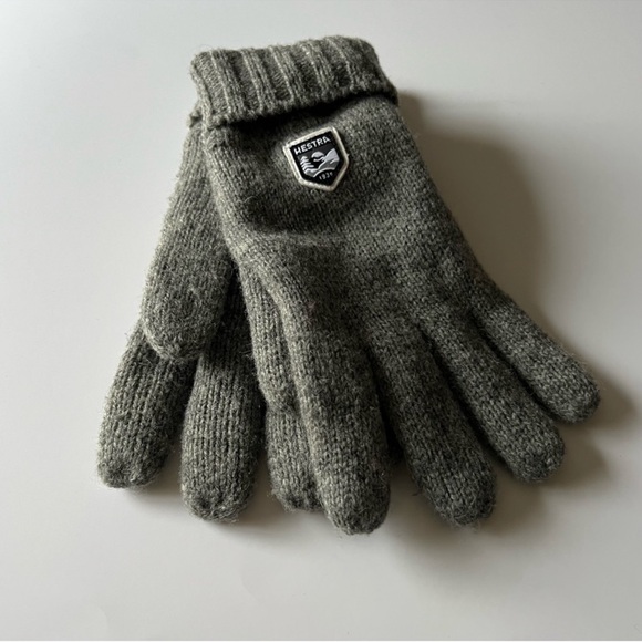 HESTRA MENS BASIC WOOL GLOVES GREY SIZE 11 L/XL NWOT - Picture 3 of 8